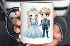 Cute Snow Princess and Prince PNG Clipart Product Image 2