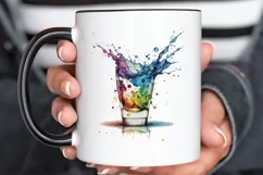 Watercolor Shot Glass PNG Clipart Product Image 3