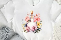 Vintage Perfume Bottles Watercolor PNG Clipart Product Image 2