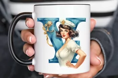 Sailor Pin Up Girls PNG Clipart Product Image 2
