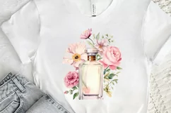 Vintage Perfume Bottles Watercolor PNG Clipart Product Image 2