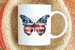 Patriotic American Flag Butterfly PNG Clipart Product Image 2