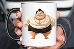 Funny Japanese Sumo Wrestler PNG Clipart Product Image 2