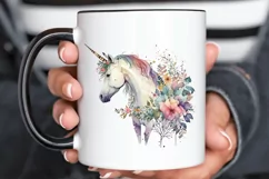 Watercolor Cute Unicorn PNG Clipart Product Image 3