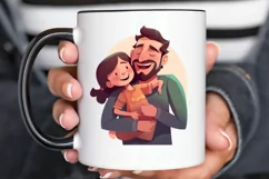 Dad and Daughter Father's Day PNG Clipart Product Image 2