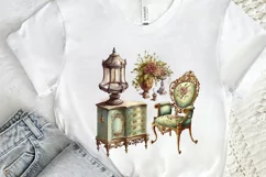 Watercolor Victorian Furniture png clipart Product Image 2