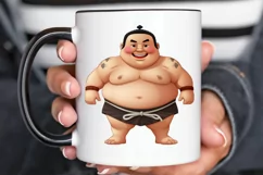 Funny Japanese Sumo Wrestler PNG Clipart Product Image 2