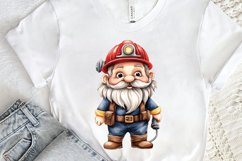 Funny Fireman Gnome Sublimation PNG Clipart Product Image 2