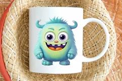 Cute Monster Watercolor Sublimation PNG Clipart Product Image 2