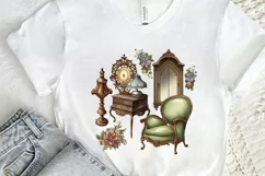 Watercolor Victorian Furniture png clipart Product Image 2