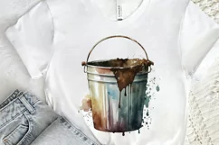 Watercolor Paint Bucket PNG Clipart Product Image 2
