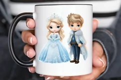 Cute Snow Princess and Prince PNG Clipart Product Image 2