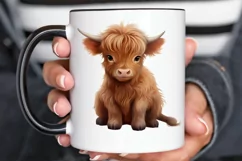 Baby Highland Cow Illustrations PNG Clipart Product Image 2