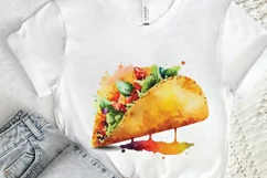 Watercolor Taco clipart png clipart Product Image 2