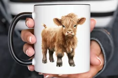Baby Highland Cow Illustrations PNG Clipart Product Image 2