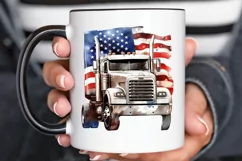 Patriotic Truck Sublimation PNG Clipart Product Image 2