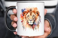 Watercolor Lion Wall Art PNG Clipart Product Image 2