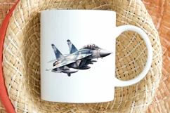 Fighter Aircraft Watercolor PNG Clipart Product Image 2