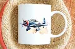 Fighter Aircraft Watercolor PNG Clipart Product Image 2