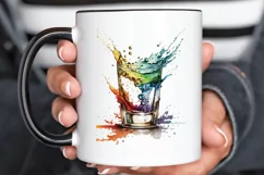 Watercolor Shot Glass PNG Clipart Product Image 3