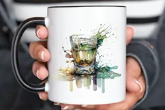 Watercolor Shot Glass PNG Clipart Product Image 3