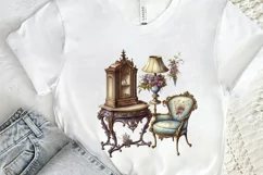 Watercolor Victorian Furniture png clipart Product Image 2