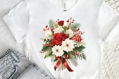 Christmas Flower Bouquet PNG Clipart Product Image 2