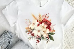 Christmas Flower Bouquet PNG Clipart Product Image 2