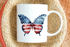 Patriotic American Flag Butterfly PNG Clipart Product Image 2