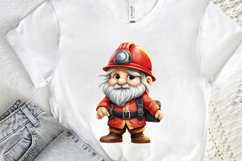 Funny Fireman Gnome Sublimation PNG Clipart Product Image 2