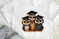 Graduation Owl Friends Sublimation PNG Clipart Product Image 2