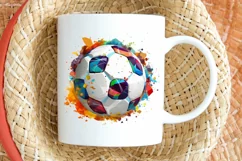 Watercolor Football PNG Clipart Product Image 2