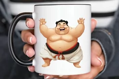 Funny Japanese Sumo Wrestler PNG Clipart Product Image 2