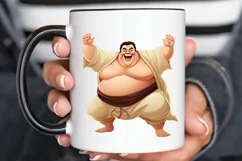 Funny Japanese Sumo Wrestler PNG Clipart Product Image 2