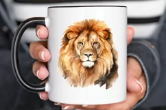 Watercolor Lion Wall Art PNG Clipart Product Image 2