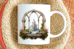 Fairy Castle Window Sublimation PNG Clipart Product Image 2