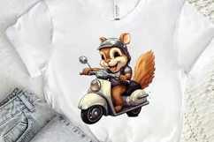 Squirrel Riding A Motorbike PNG Clipart Product Image 2