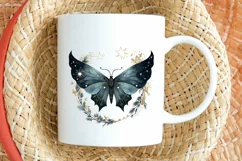 Fairy Night Moth and Moon PNG Clipart Product Image 2