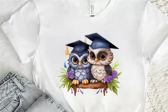 Graduation Owl Friends Sublimation PNG Clipart Product Image 2