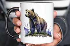 Watercolor Grizzly Bear PNG Clipart Product Image 3