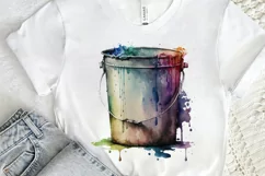 Watercolor Paint Bucket PNG Clipart Product Image 2