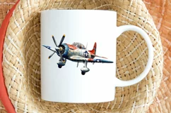 Fighter Aircraft Watercolor PNG Clipart Product Image 2