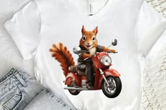 Squirrel Riding A Motorbike PNG Clipart Product Image 2