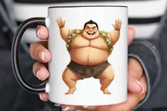 Funny Japanese Sumo Wrestler PNG Clipart Product Image 2