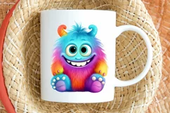 Cute Monster Watercolor Sublimation PNG Clipart Product Image 2