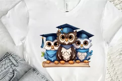 Graduation Owl Friends Sublimation PNG Clipart Product Image 2
