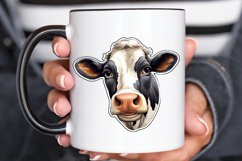 Funny Cow Face Sticker PNG Clipart Product Image 2