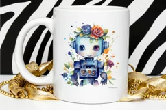 Robot Boy Watercolor Sublimation PNG Clipart Product Image 2