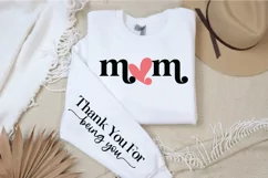 Mom Thank you for being you Sleeve SVG, Motivational Mom SVG Product Image 1