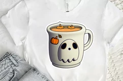 Cute And Creepy Mug Halloween Sticker PNG Clipart Product Image 2